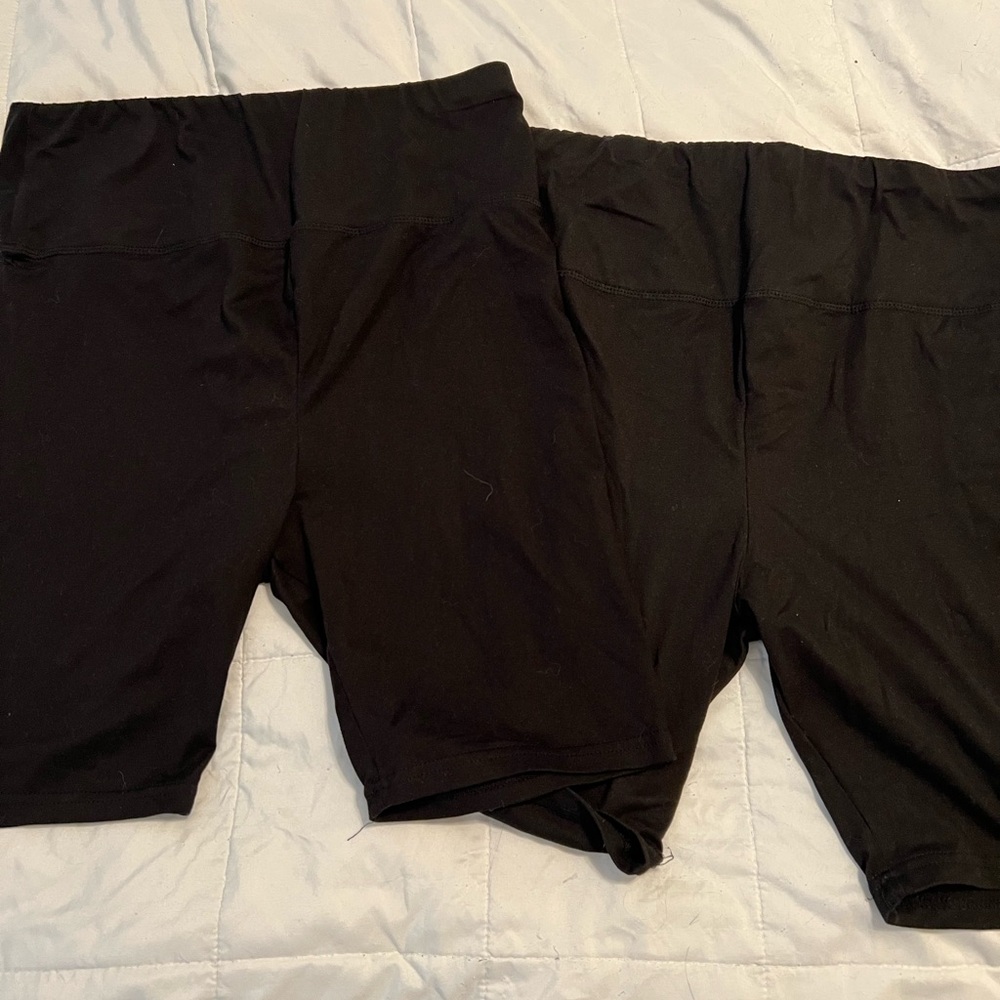 2 pair Winter Wren maternity biker shorts XL
